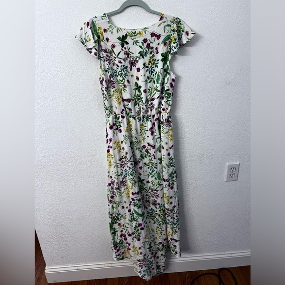 Wayf low flutter sleeve dress women size medium - Picture 2 of 6